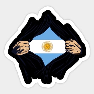 Proud Argentina Flag, Argentina gift heritage, Argentinian girl Boy Friend Sticker